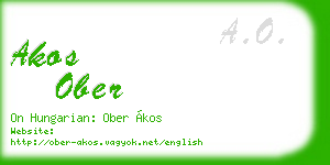 akos ober business card